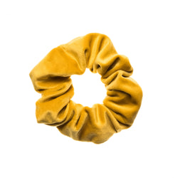 VELVET SCRUNCHIE YELLOW