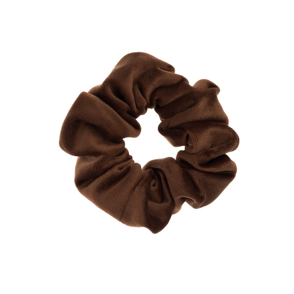 VELVET SCRUNCHIE COGNAC