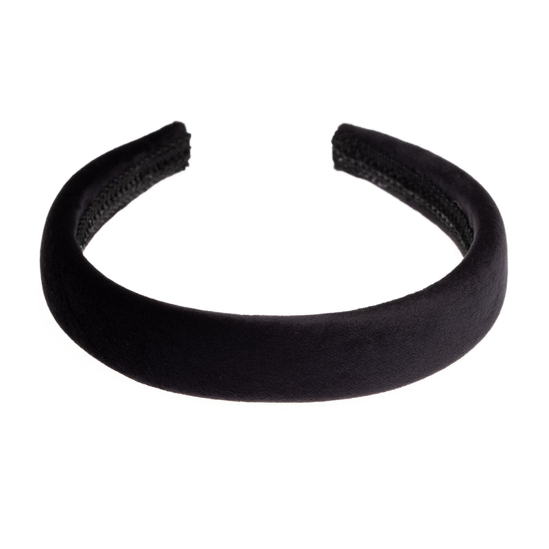 VELVET HAIR BAND BROAD BLACK