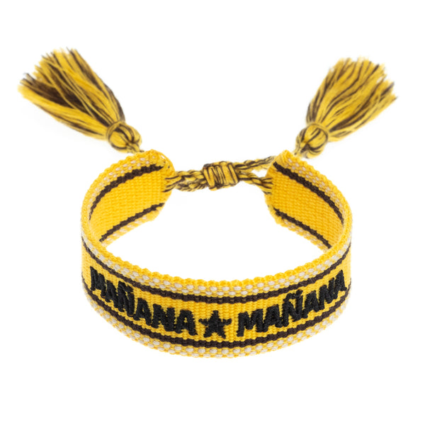 WOVEN FRIENDSHIP BRACELET - "MAÑANA MAÑANA" YELLOW