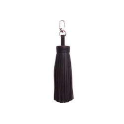 LEATHER TASSEL NAPPA BLACK W/SILVER