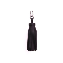 LEATHER TASSEL NAPPA BLACK W/GUN METAL